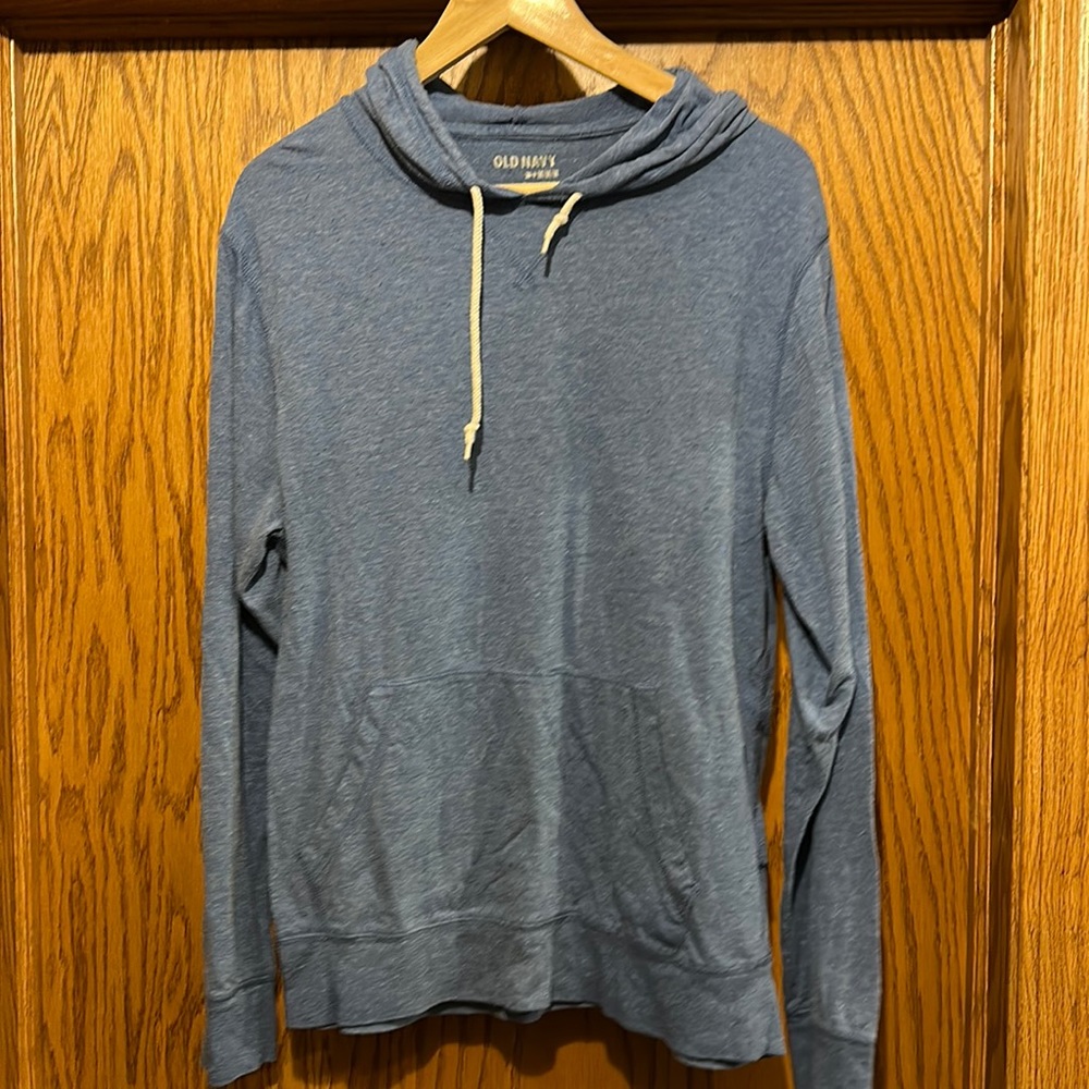 Men’s light blue draw string hoodie